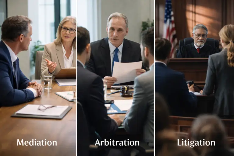 Arbitration vs Mediation vs Litigation: Key Legal Differences